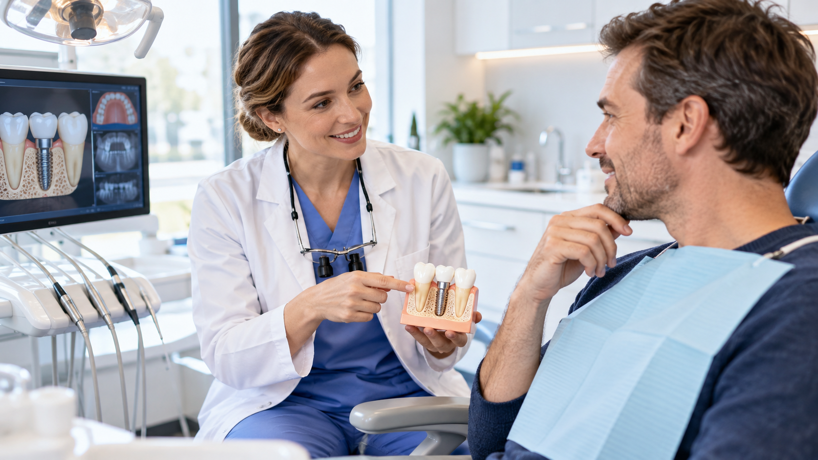 Discussing dental treatment options