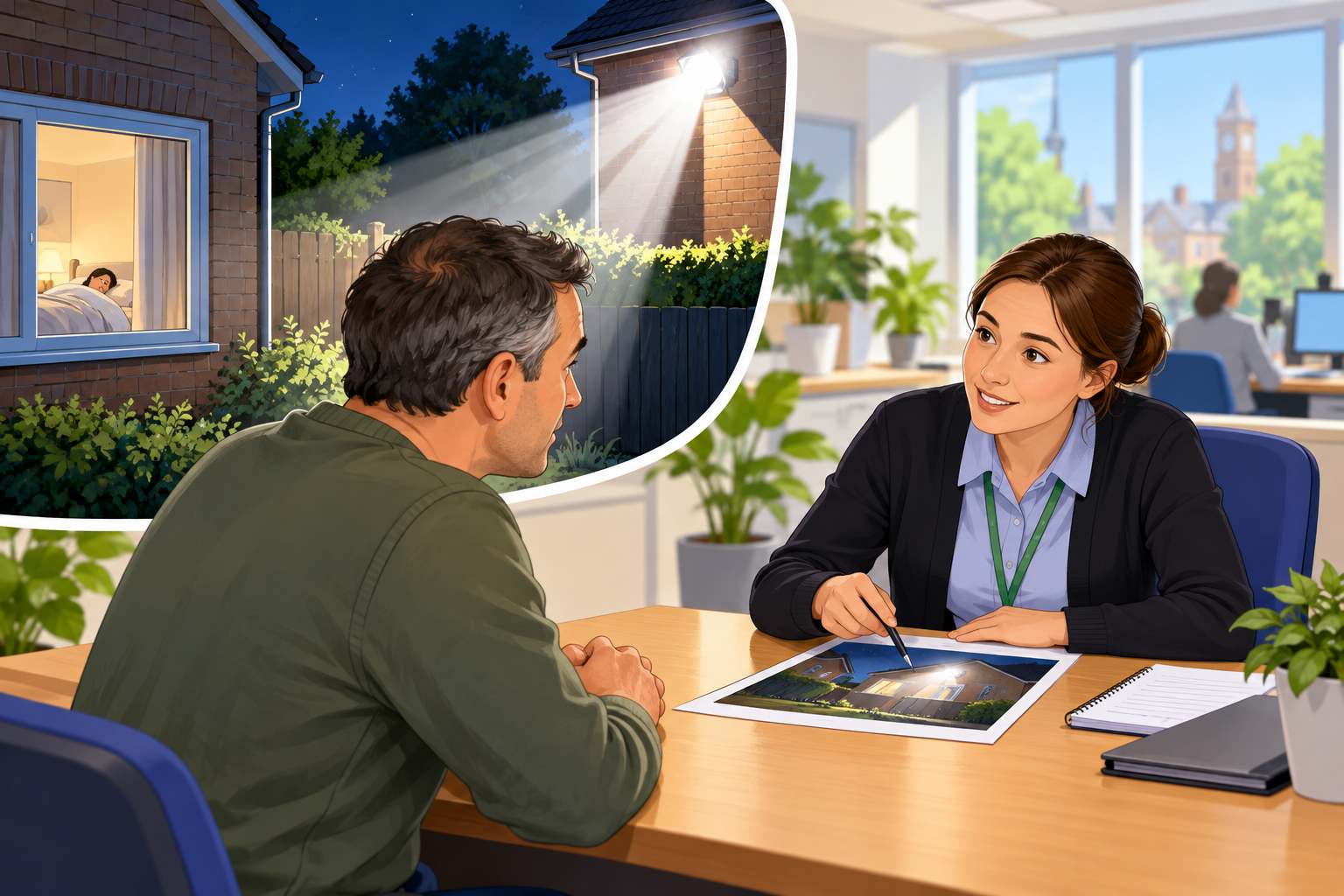 Reporting a neighbour's security light nuisance to the council