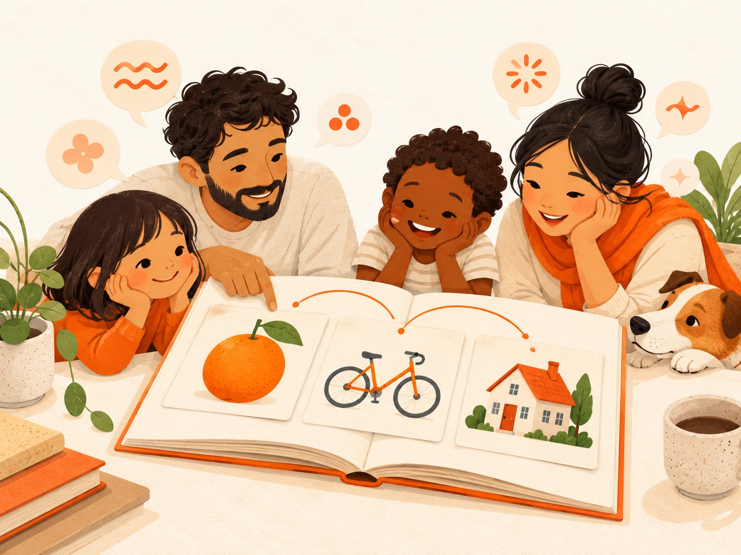 Illustrated vocabulary book for multilingual learning