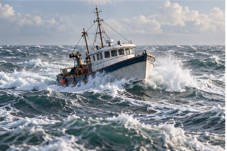 afloat