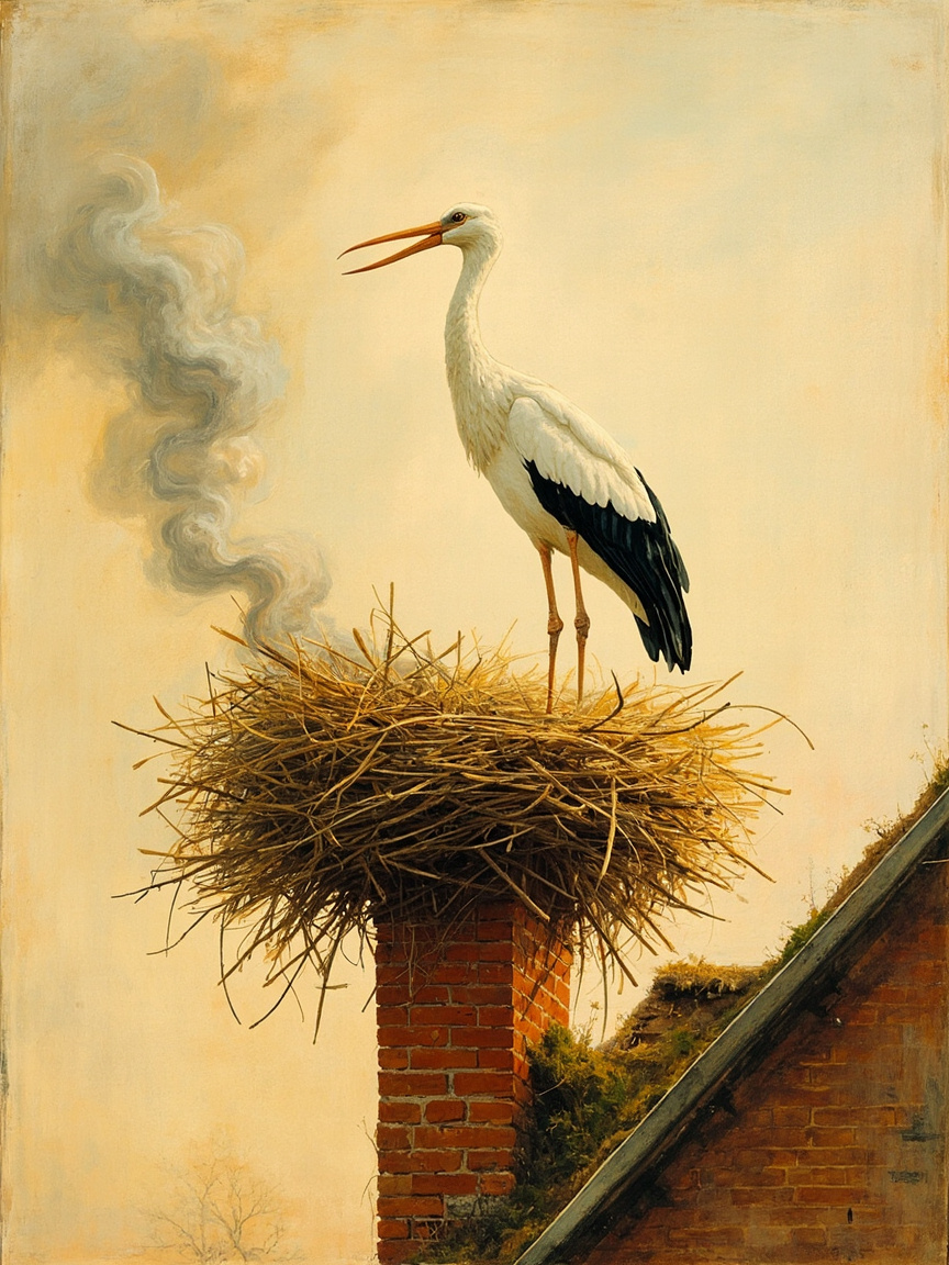 The Stork and the Chimney