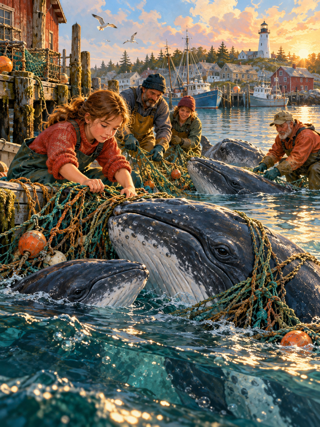 Whales in the Harbor